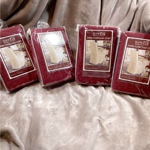 Set of Four Armless Chair Slipcovers